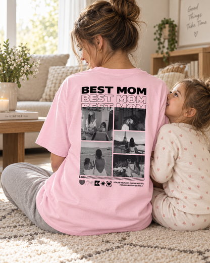 Personalisierte T-Shirt mit Fotos "Mama"