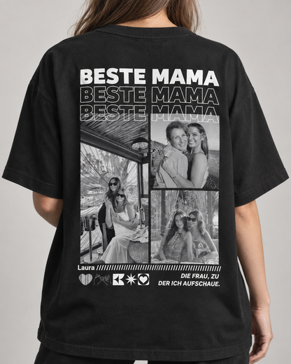 Personalisierte T-Shirt mit Fotos "Mama"