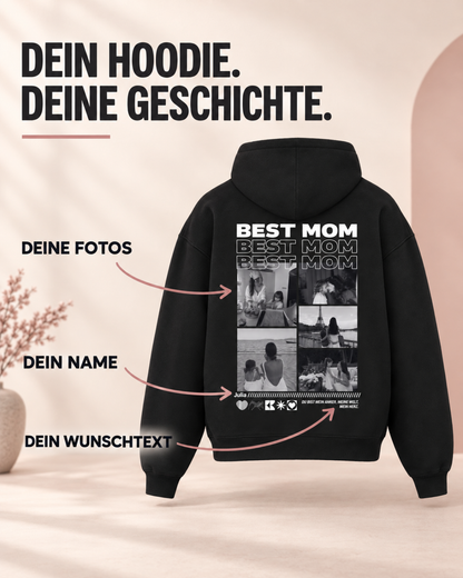 Personalisierter Hoodie mit Fotos "Mama"