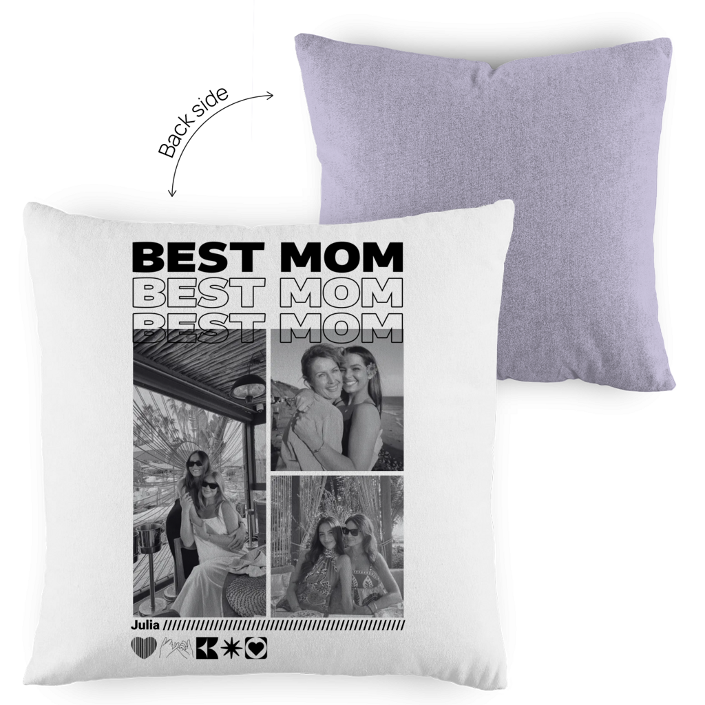 Personalisiertes Kissen mit Fotos "Mama"