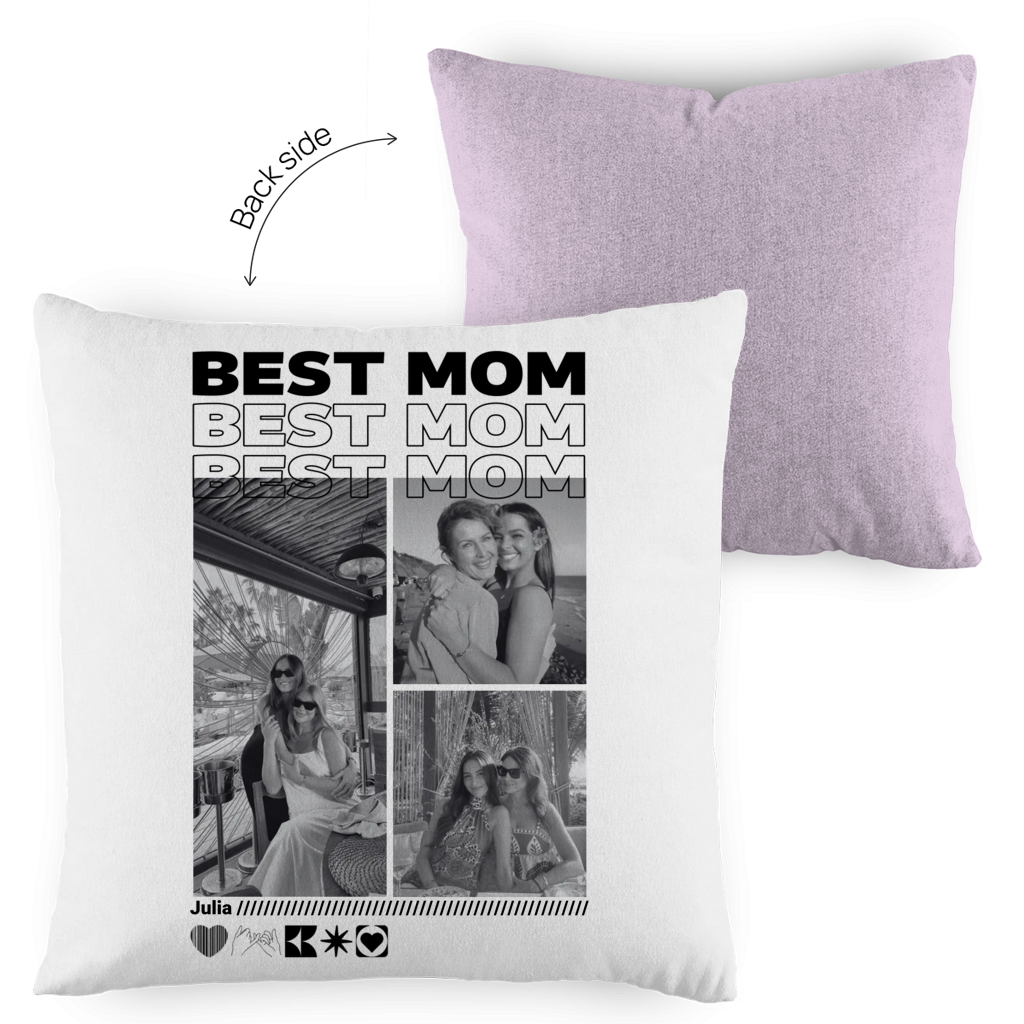 Personalisiertes Kissen mit Fotos "Mama"