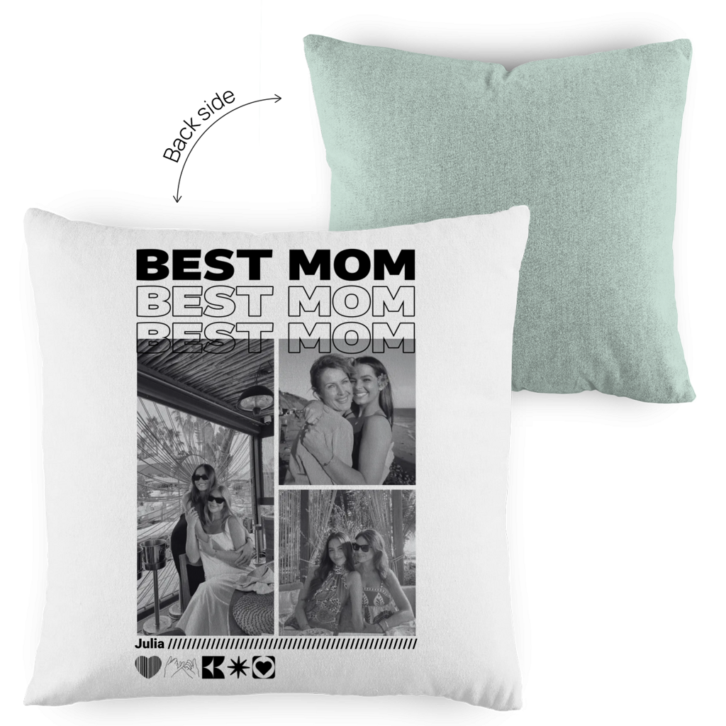 Personalisiertes Kissen mit Fotos "Mama"