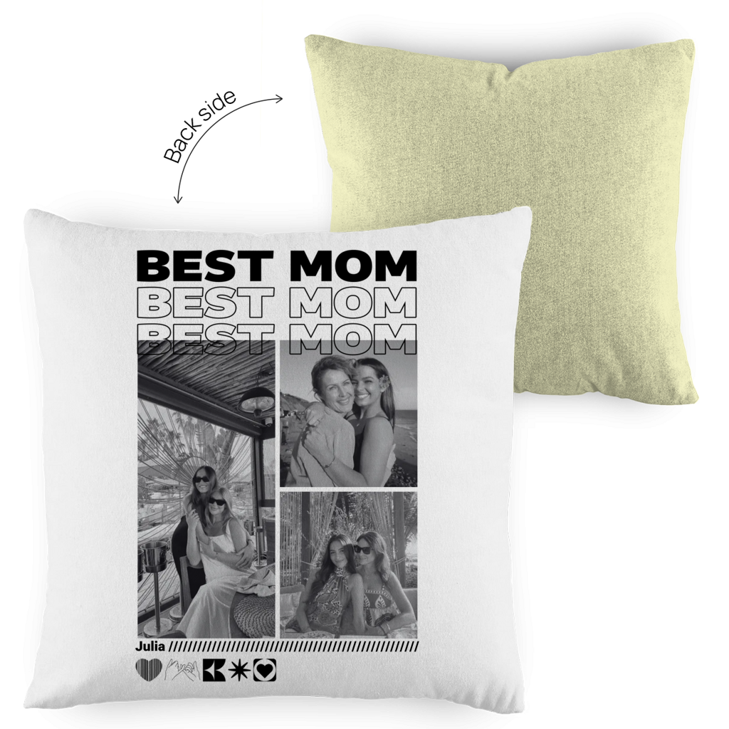Personalisiertes Kissen mit Fotos "Mama"