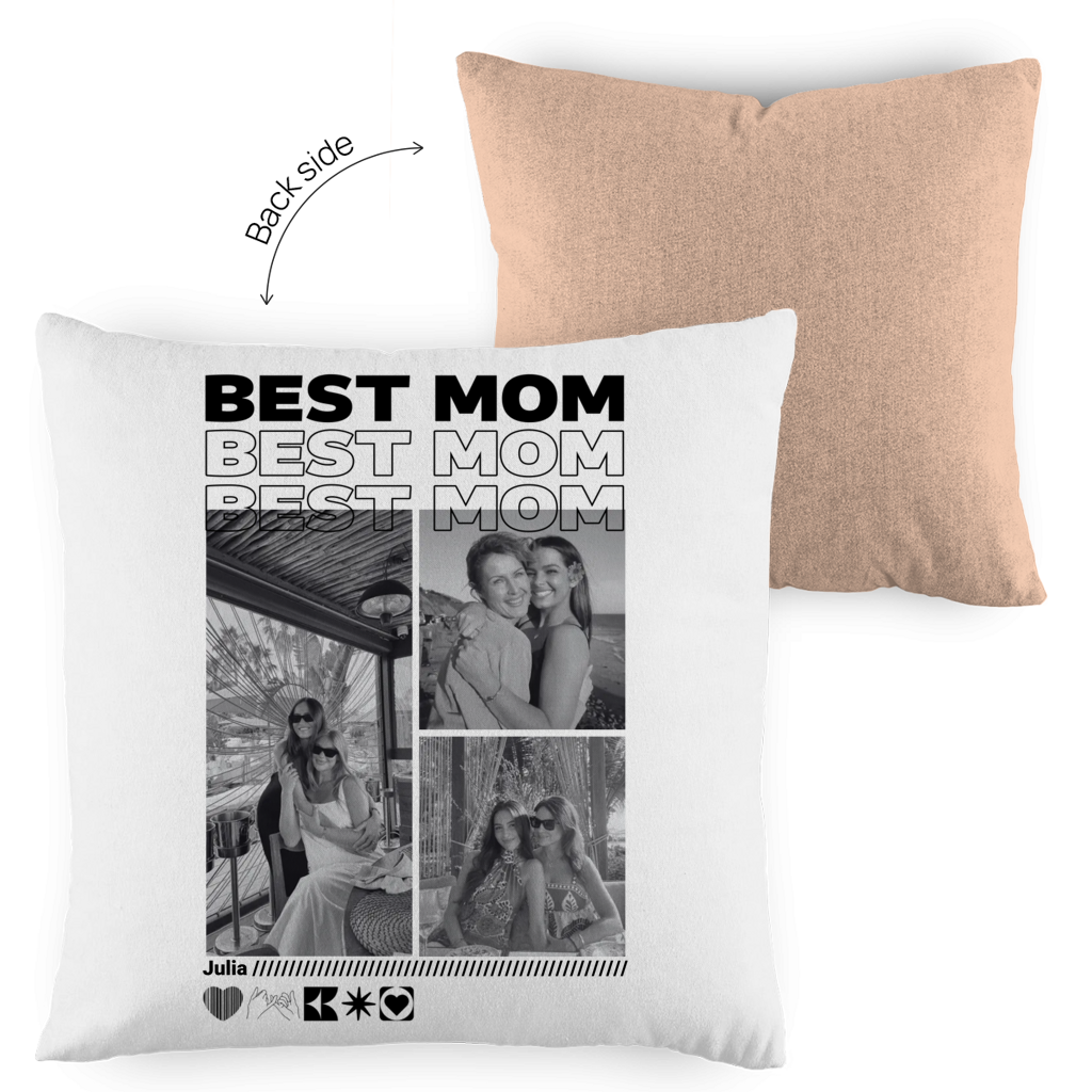Personalisiertes Kissen mit Fotos "Mama"