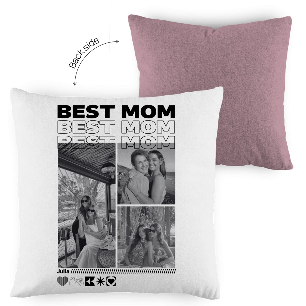 Personalisiertes Kissen mit Fotos "Mama"