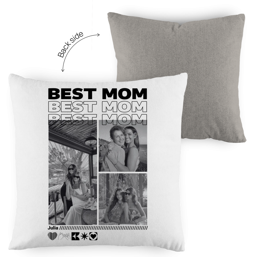 Personalisiertes Kissen mit Fotos "Mama"