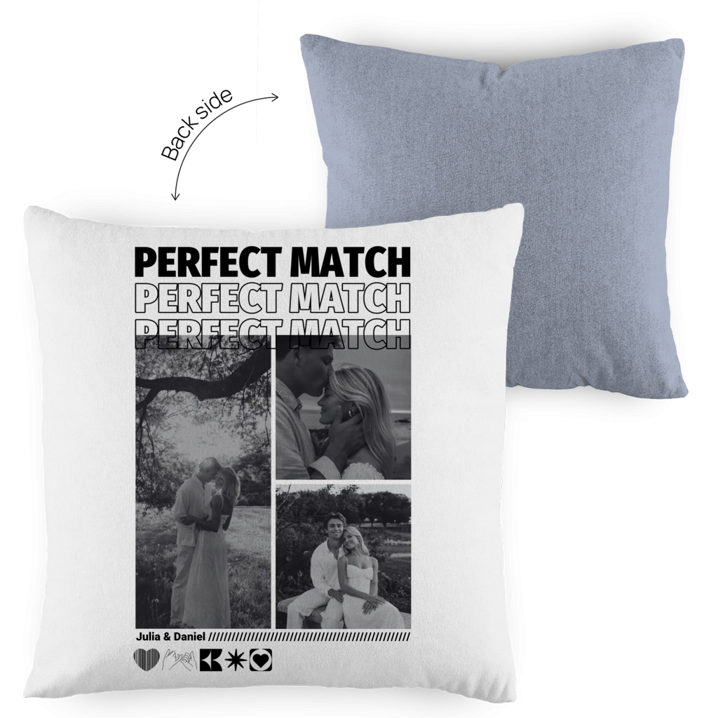 Personalisiertes Kissen "Perfect Match"