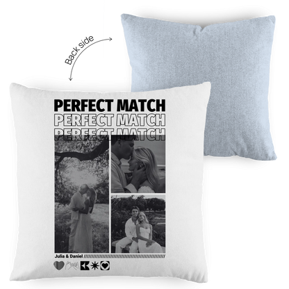 Personalisiertes Kissen "Perfect Match"