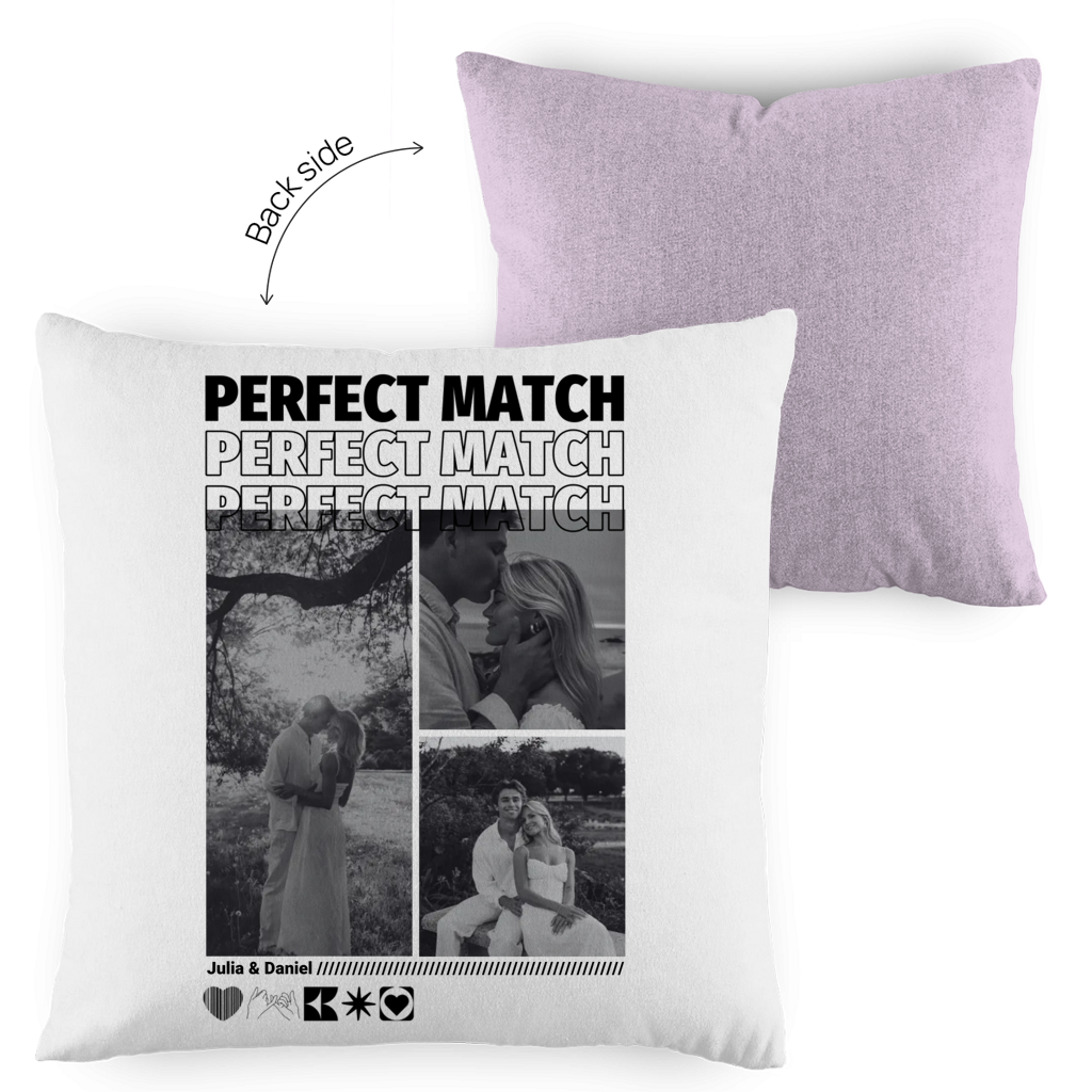 Personalisiertes Kissen "Perfect Match"