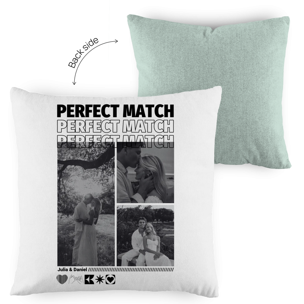 Personalisiertes Kissen "Perfect Match"