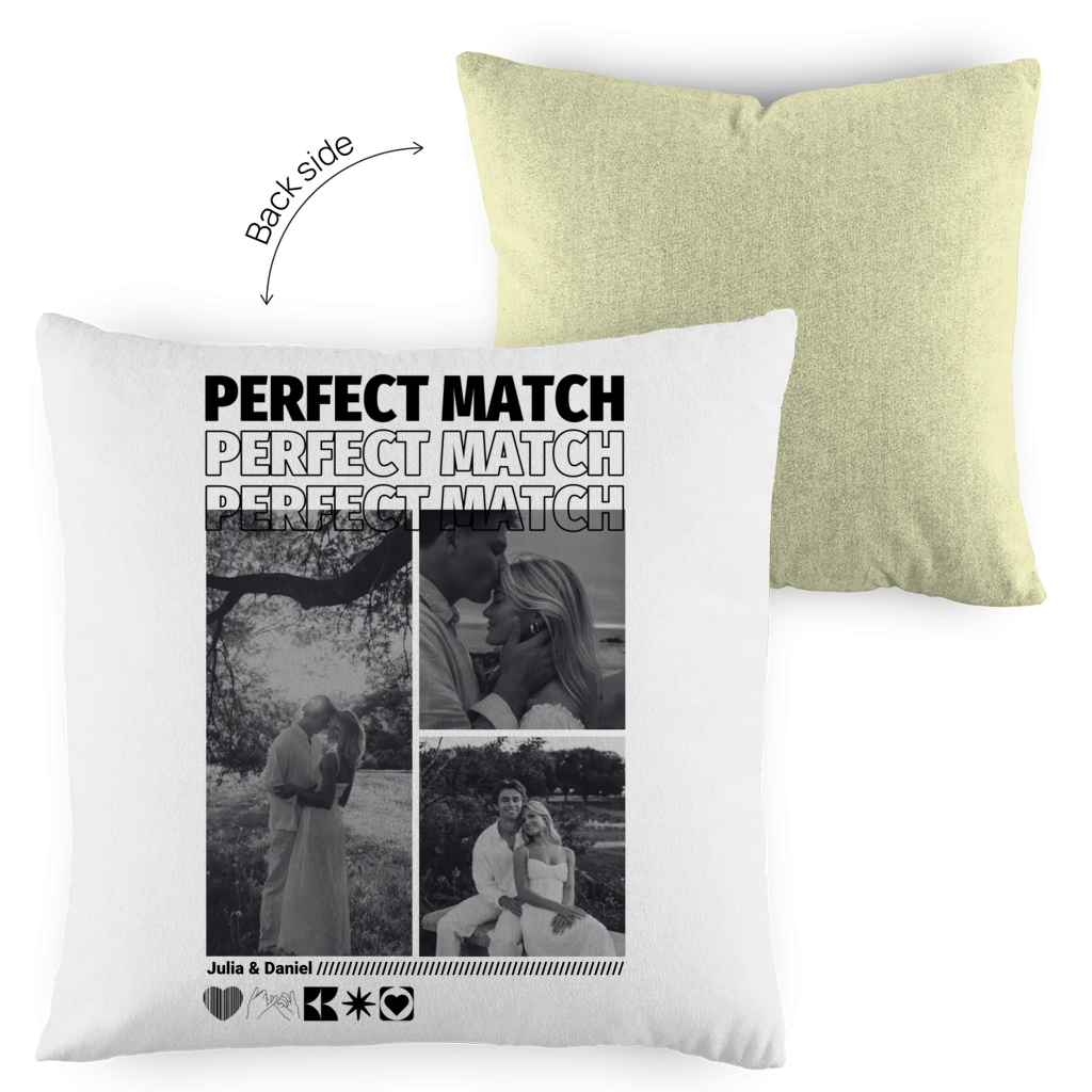 Personalisiertes Kissen "Perfect Match"