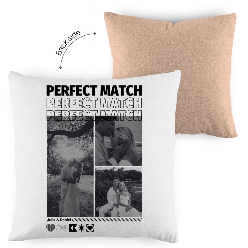 Personalisiertes Kissen "Perfect Match"