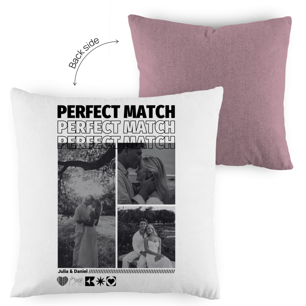Personalisiertes Kissen "Perfect Match"
