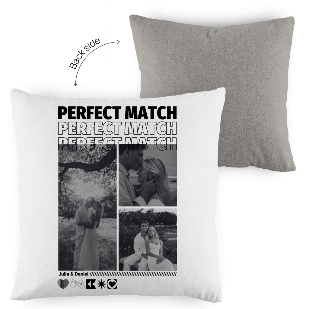 Personalisiertes Kissen "Perfect Match"