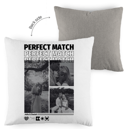 Personalisiertes Kissen "Perfect Match"