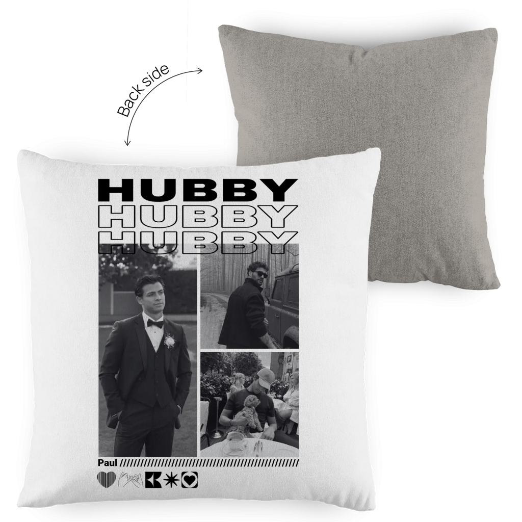 Personalisiertes Kissen "Hubby"