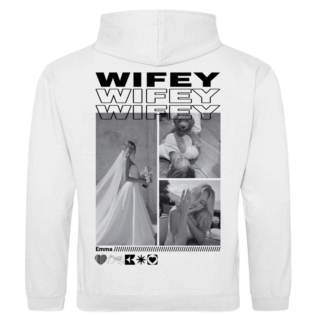 Personalisierter Hoodie "Wifey"
