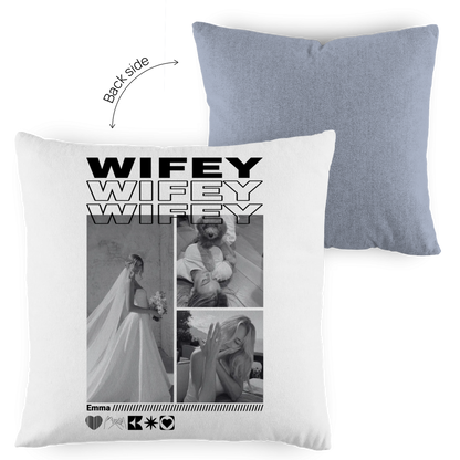 Personalisiertes Kissen "Wifey"