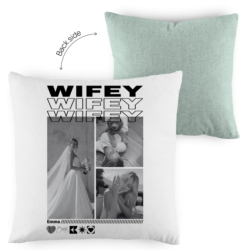 Personalisiertes Kissen "Wifey"
