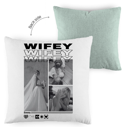 Personalisiertes Kissen "Wifey"