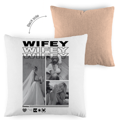 Personalisiertes Kissen "Wifey"
