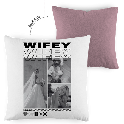 Personalisiertes Kissen "Wifey"