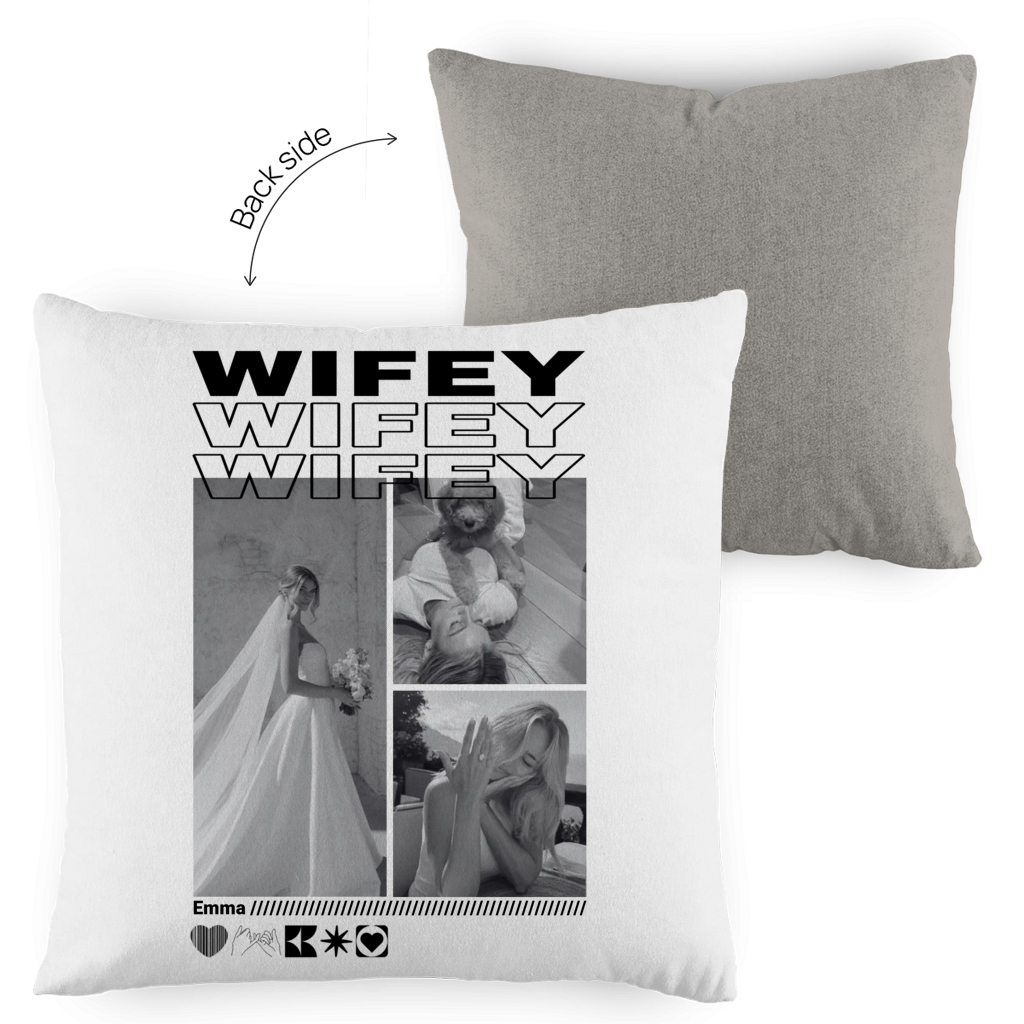 Personalisiertes Kissen "Wifey"