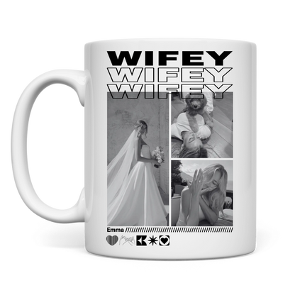 Personalisierte Tasse "Wifey"