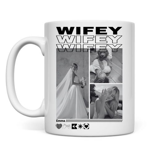 Personalisierte Tasse "Wifey"