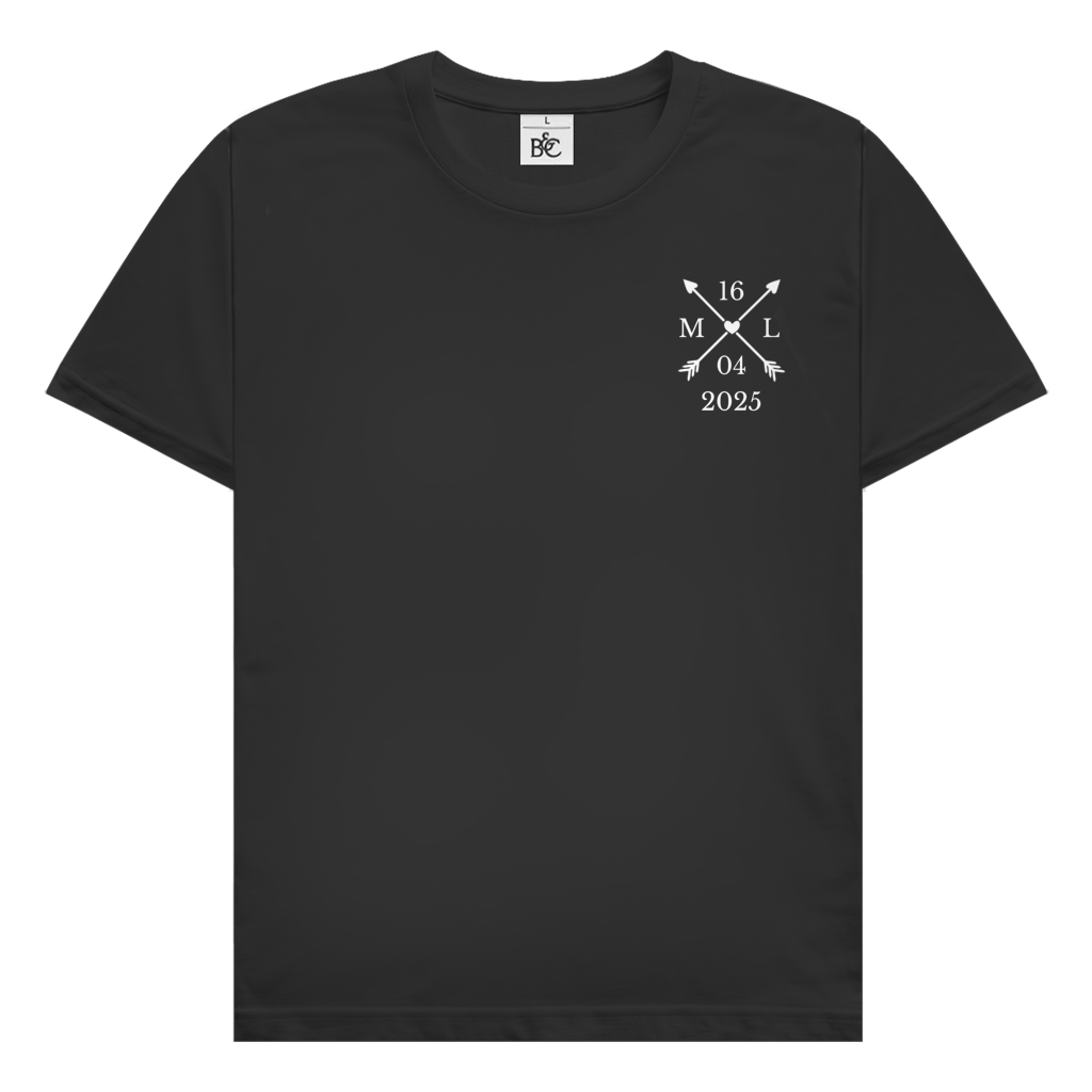 Personalisiertes T-Shirt "Herz & Datum"