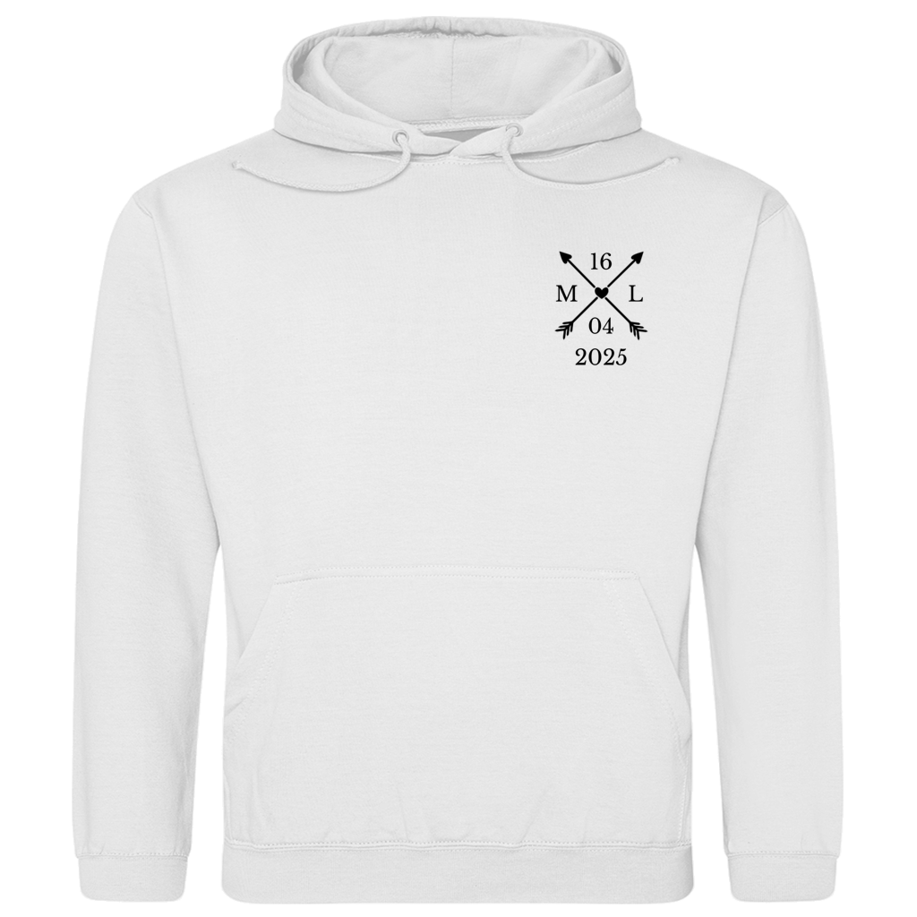 Personalisierter Hoodie "Herz & Datum"