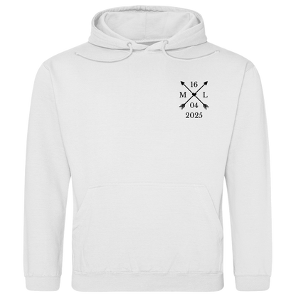 Personalisierter Hoodie "Herz & Datum"