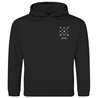 Personalisierter Hoodie "Herz & Datum"