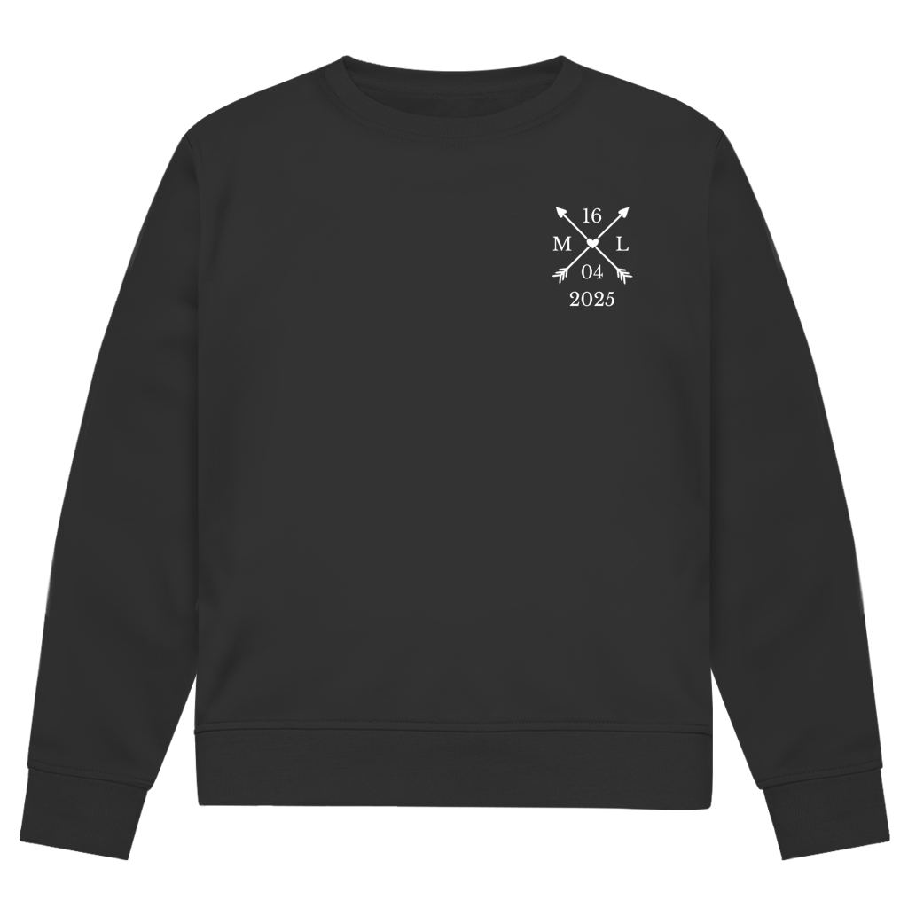 Personalisierter Sweater "Herz & Datum"