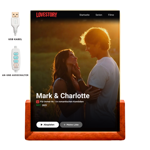 Beleuchteter Acryl-Glas "Lovestory" Seriencover