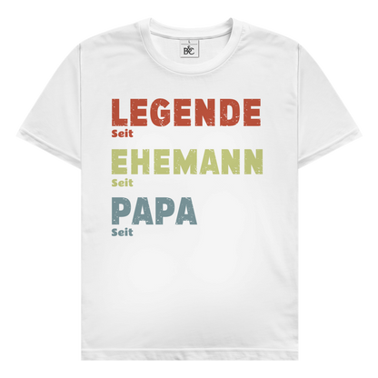Personalisiertes T-Shirt “Legende, Ehemann, Papa”