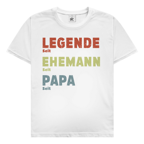 Personalisiertes T-Shirt “Legende, Ehemann, Papa”