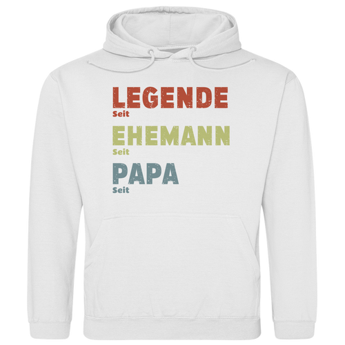 Personalisierter Hoodie “Legende, Ehemann, Papa”