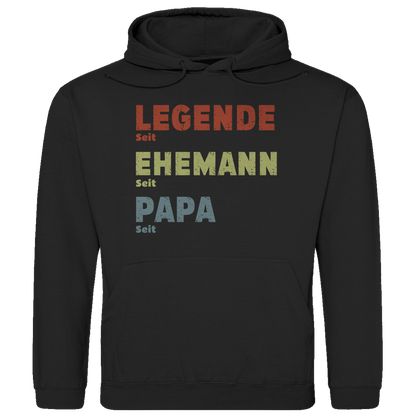 Personalisierter Hoodie “Legende, Ehemann, Papa”