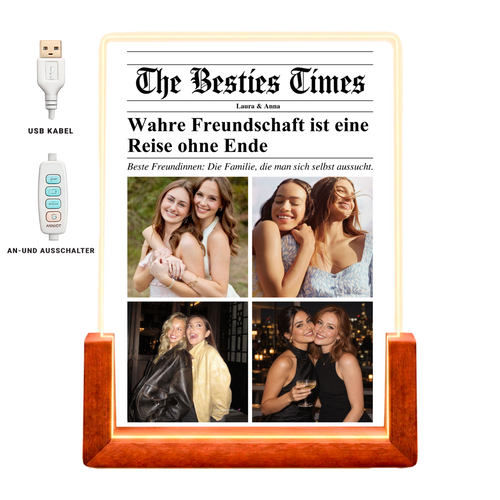 Personalisiertes Magazin Poster "Besties Times"