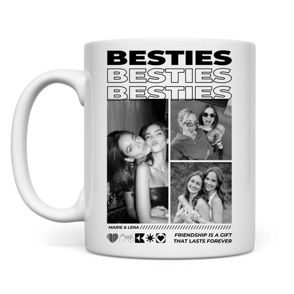 Personalisierte Tasse "Besties"