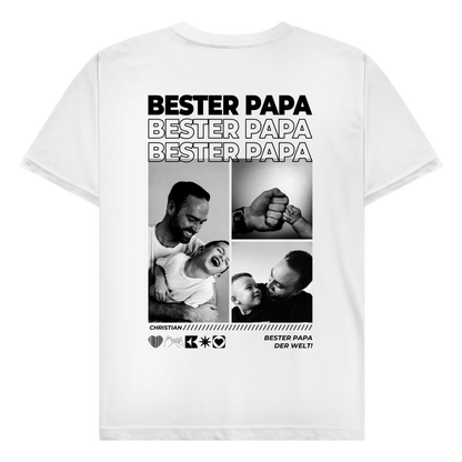 Personalisiertes T-Shirt mit Fotos "Papa"