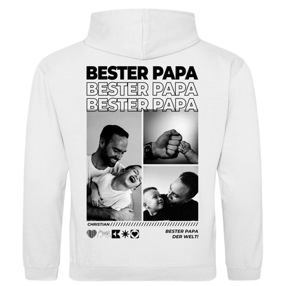 Personalisierter Hoodie mit Fotos "Papa"