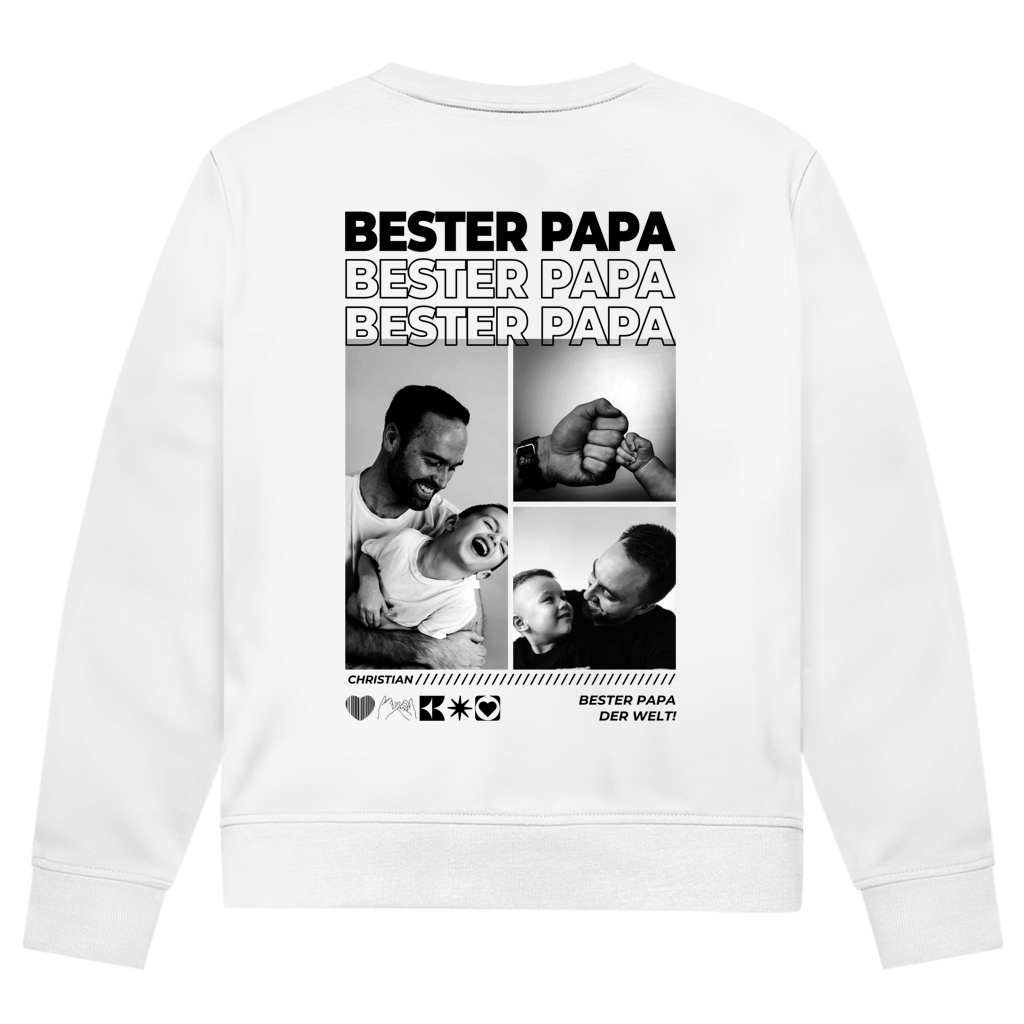 Personalisierter Sweater mit Fotos "Papa"