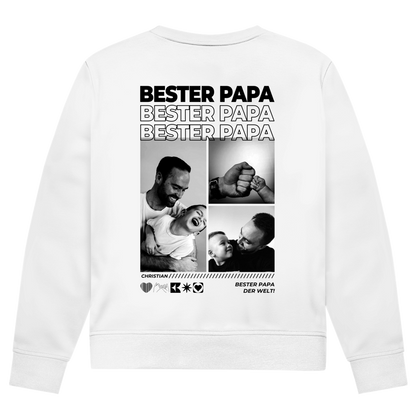 Personalisierter Sweater mit Fotos "Papa"