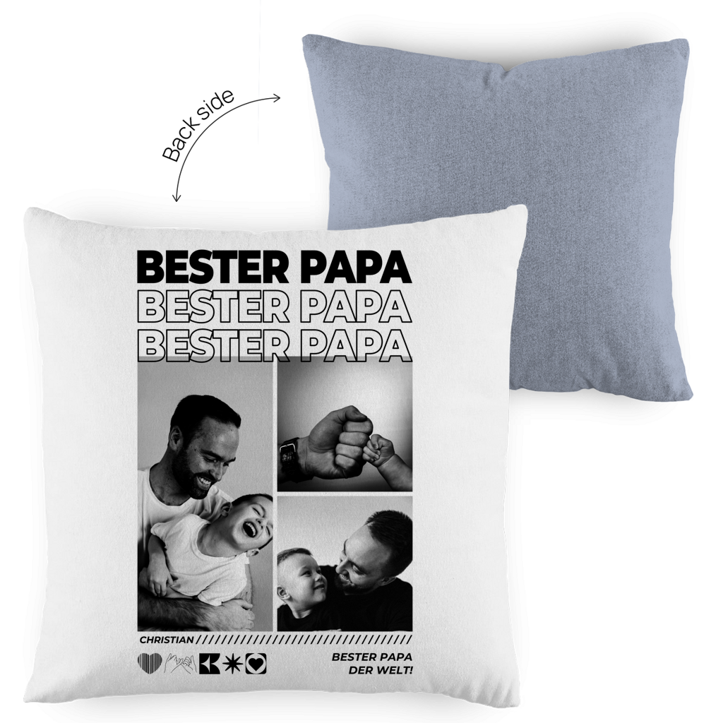 Personalisiertes Kissen mit Fotos "Papa"