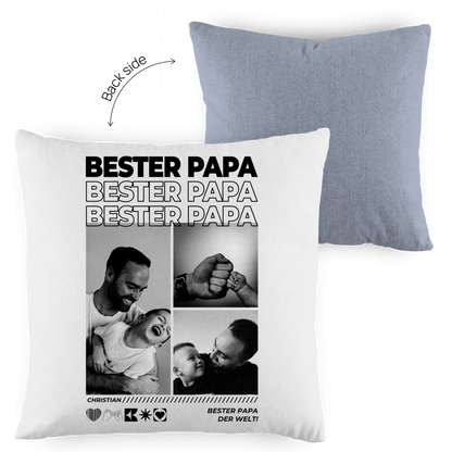 Personalisiertes Kissen mit Fotos "Papa"