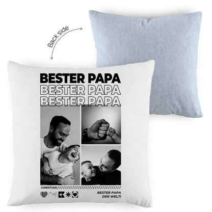 Personalisiertes Kissen mit Fotos "Papa"