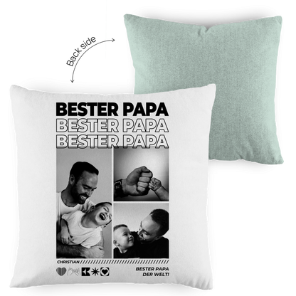 Personalisiertes Kissen mit Fotos "Papa"