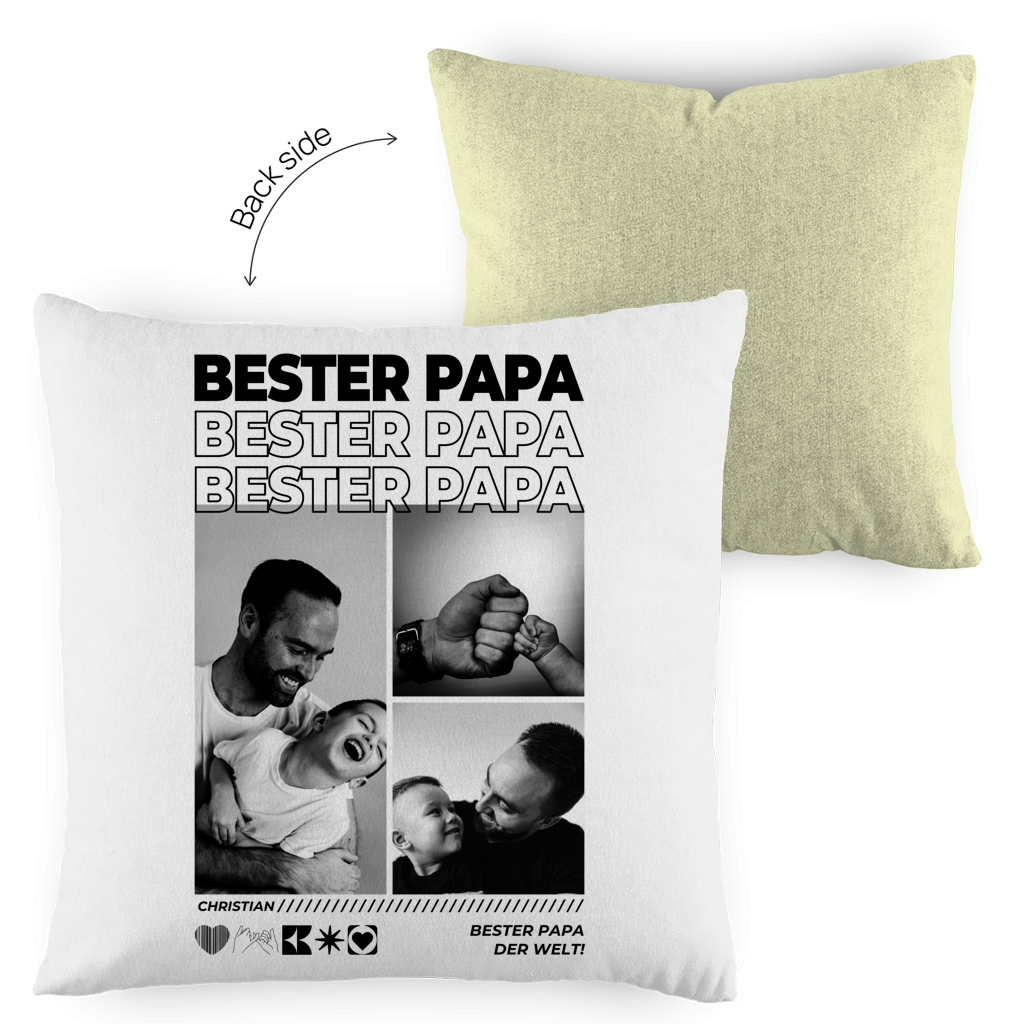 Personalisiertes Kissen mit Fotos "Papa"